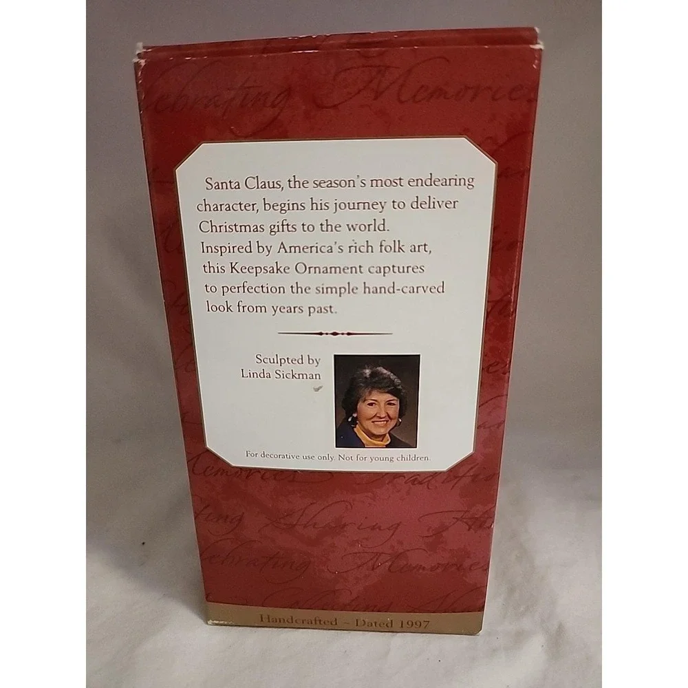 Hallmark Keepsake Ornament 1997 Santa's Merry Path Folk Art American Collection
